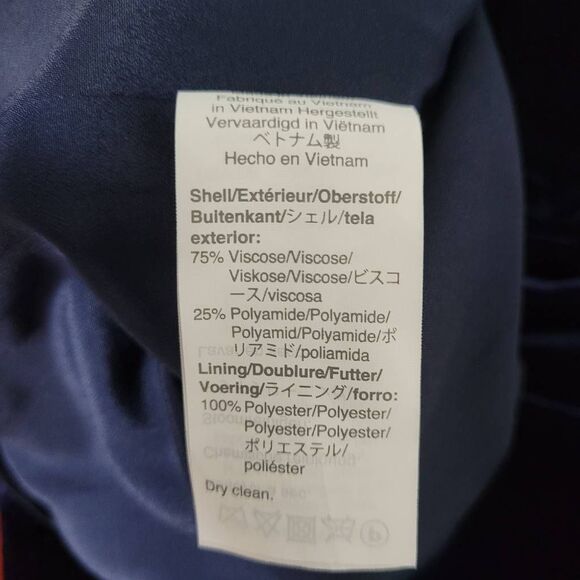 J Crew‎ Pull-On Velvet Peyton Pant Sz 14 Navy Blue Ankle Elastic Waist Career - Picture 7 of 10